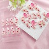 White French Tip Valentine's Day Press on Nails Medium Almond