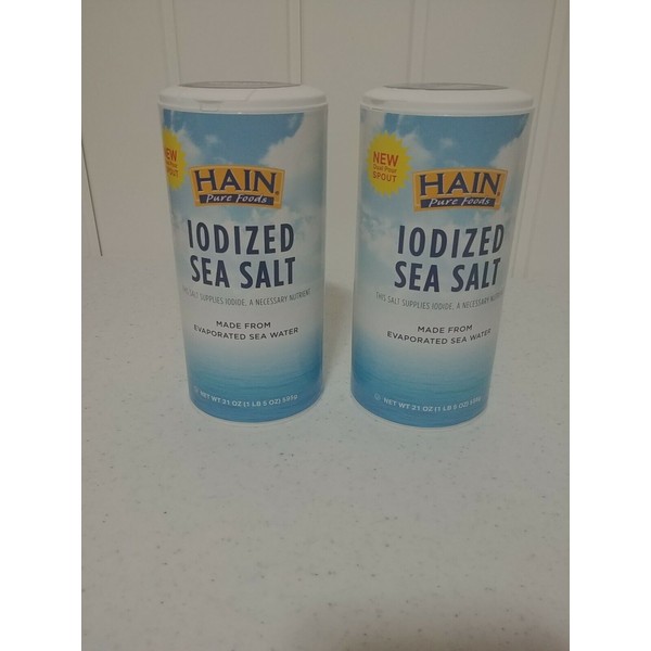 Hain Iodized sea salt-2 bottles