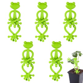Lyreh 5stk Frosch Pflanzenständer, Mehrzweck Pflanzenständer Halter aus Kunststoff Blumenstielstütze für Topfpflanzen Rankentraktion Gartendekoration für Drinnen und Draußen
