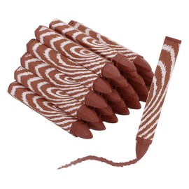 MECCANIXITY 24Pcs Lumber Marking Crayons, 4.1" x 0.6" Hex Wax Tire Marker Pen Drawing Crayons for Wood Metal Wood Carton Ceramics Glass Plastic (Brown)