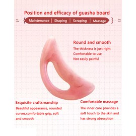 Guasha Massage Tool Set,Scraping Tool for Soft Tissue Tool,Larger Gua Sha Board with Hand Grip,Guasha Tool for Face and Body Skin Massage,2Pce Pink