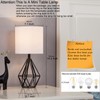 COTULIN Black Bedside Table Lamp,Small Nightstand Lamp for Bedroom,Modern Desk