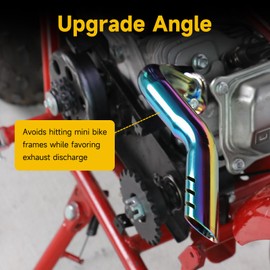 HIAORS Header Exhaust Pipe Compatible with Predator 212cc 196cc Coleman Mini Bike CT200U BT200X Baja Warrior Massimo MB200 GX160 6.5hp Small Engine KT196 Go Kart Parts Colorful