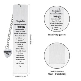 Unique Gifts for Girlfriend – Stylish Inspirational Bookmark Set with Pen, Valentines Day Gifts for Her, Metal Bookmark for Readers, Bookish Gifts, Cool Gifts for Girlfriend, Gifts for Book Lovers