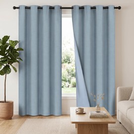 Rosewood Cortinas Blackout 100% Tipo Gamuza con Interior Engomado - 100% Opacidad - Aislantes Térmicas y Reducción de Ruido - 2 Paneles Decorativos para Sala y Recámara - Turquesa - 213 x 135 cm