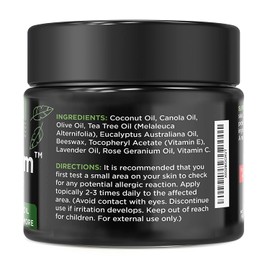Daily Remedy Tea Tree Oil Extra Strength Super Balm - Athletes Foot Cream Combats Ringworm, Jock Itch, Nail Issues - Nourishes Cracked Itchy Skin on Body & Feet - Made in USA