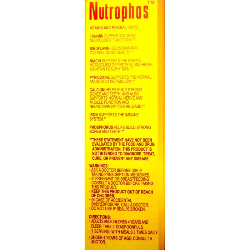 Nutrophos Liquid Vitamin & Mineral Supplement 16.9 fl oz (500ml)