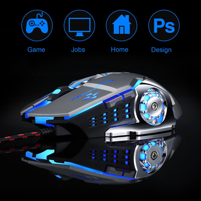 Gaming Mouse Wired LED Luminous 3200 DPI Home Office Universal