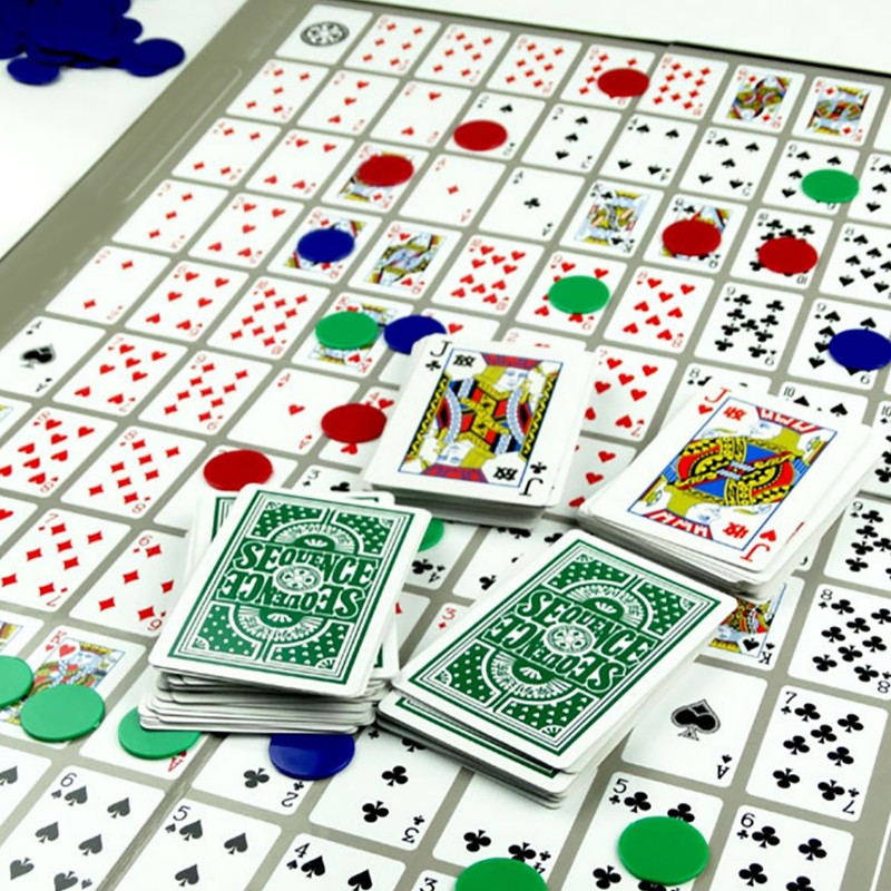 Exciting Strategy Card Game with Folding Board and Playing Chips