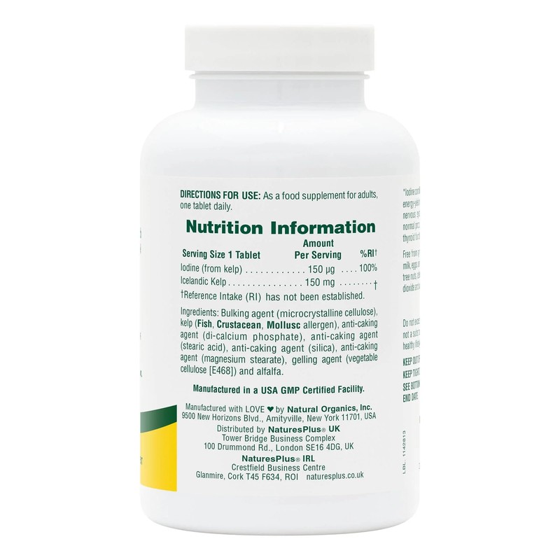 NaturesPlus Icelandic Kelp - Natural Iodine Supplement from Kelp, Easy
