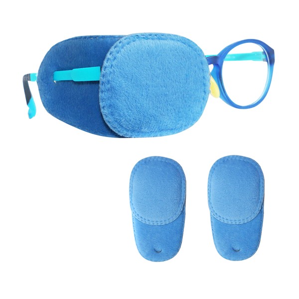 Astropic 2Pcs Eye Patches for Kids | Boys Eye Patch for Glasses | Medical Eye Patches for Children with Lazy Eye | Amblyopia Eye Patch for Toddlers to Cover Either Eye (Pure Blue)