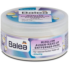 Balea Eye Make-Up Remover Pads with Waterproof Oil-Containing 2 Packs of 50