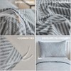DuShow Cot Bed Duvet Cover Set, Cotton, Grey Line, Toddler
