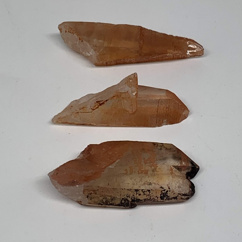 WatanGems 3pcs, 35.9g, 1.8" - 2.2" Small Natural Red Quartz