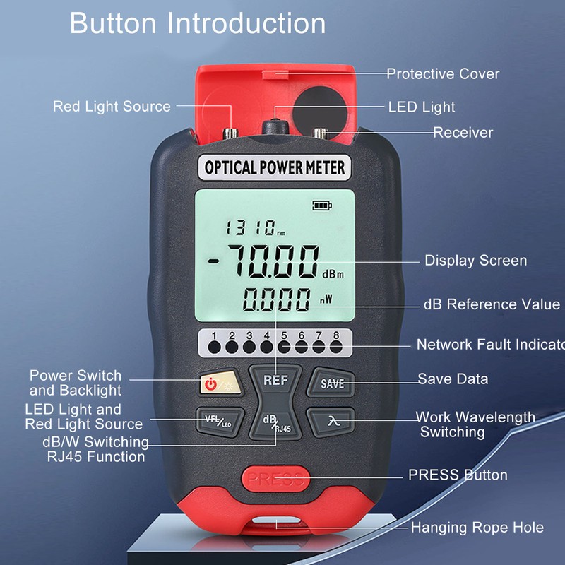 Optical Fiber Power Meter 3 in 1 Optical Power Tester
