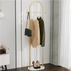 HKaikzo Gold Coat Rack, Modern Garment Rack with Marble Base,