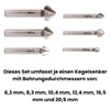 GSR Professional HSS countersink set, DIN 335 C, 90° countersink