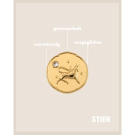 GD GOOD.designs Zodiac Sign Necklace Taurus Gold with Birthstone for Women - 18K Gold-Plated Necklace with Zodiac Pendant, Stainless Steel