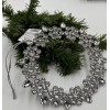 Raz Imports Sparkling Silver Wreath Ornament 6” New