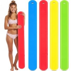 Foilswirl 4 Pack Large Foam Pool Noodles for Adults 45 Inches Pool Floats Noodles Jumbo Swimming Water Board Lounge Swirl for Travel Swimming Beaches Lake Party Decor (Green,Yellow,Red,Blue)