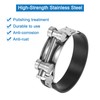 sourcing map T-Bolt Hose Clamp, 2Pcs 86-91mm Adjustable Stainless Steel