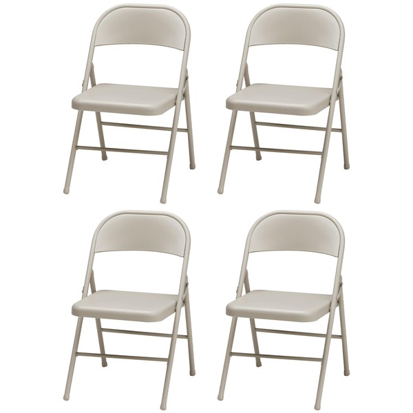 MECO Sudden Comfort All Steel Folding Chair Set with Steel