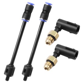 2PCS Suspension Elbow Air Strut Repair Kits with Hoses Compatible with Dodge Ram 1500 Grand Cherokee 2011-2020 Replace 68084809AA