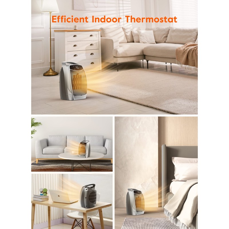 Portable Space Heater, Brightown 1500W Personal Electric Heater with Timer,