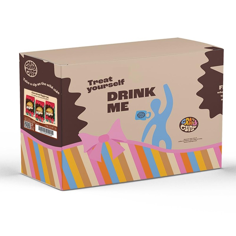 Crazy Cups Flavored Ground Eggnog Coffee, Caramel Eggnog in 10