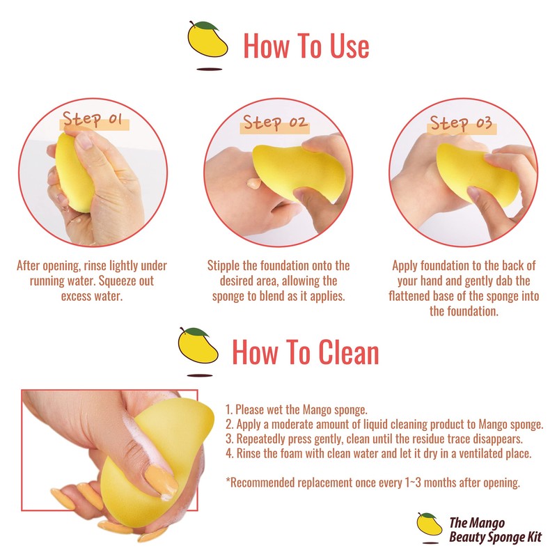 ARIANA THE MANGO BEAUTY SPONGE KIT - GREEN MANGO SPONGE