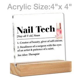 Nail Tech Gifts: Thank You Gifts for Nail Artist & Technician, Decorative Salon Sign - Acrylic