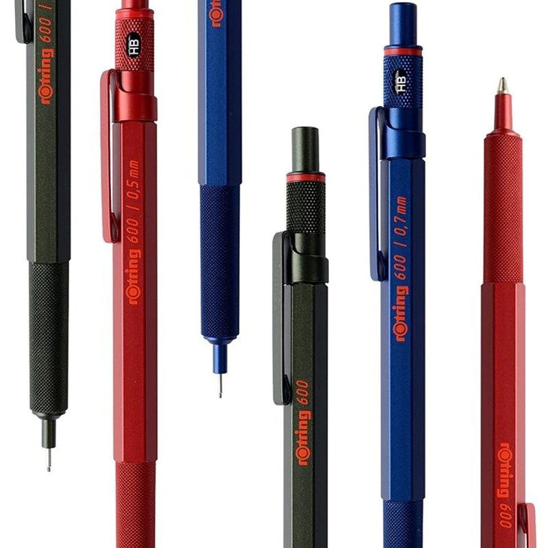 rOtring 1904444 600 Mechanical Pencil, 0.7 mm, Silver Barrel