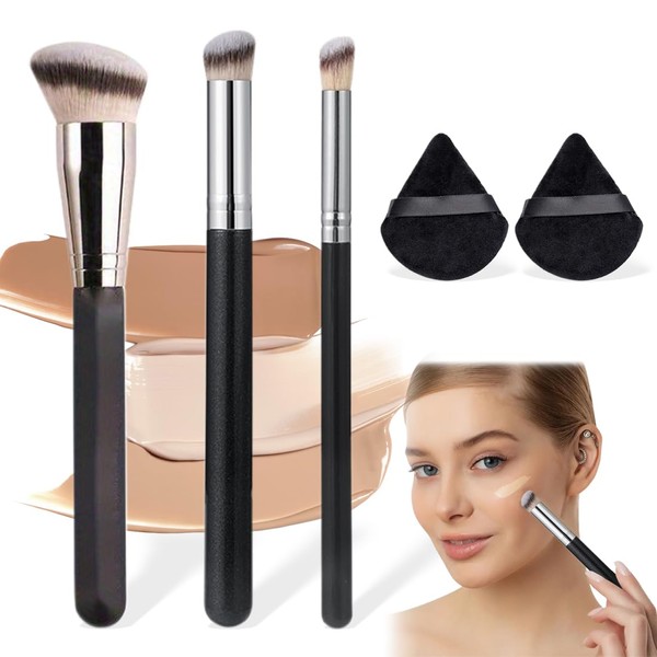 Make Up Pinsel Set, 3 Stück Schminkpinsel Puderpinsel Makeup Brushes