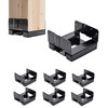 6 PCS 6x6 Post Base for Concrete,Brackets for Wood Posts,Heavy