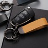 [Long River Sunset] Leather key ring, key ring, smooth outer