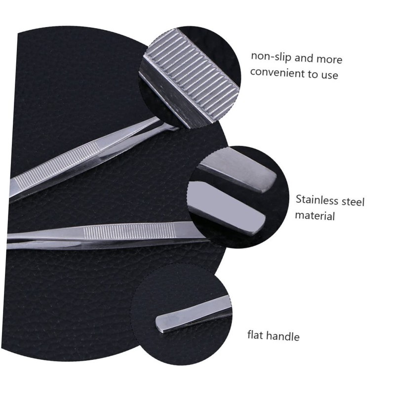 IWOWHERO Stainless Steel Stamp Tweezer 3pcs Set Precision Nipper for