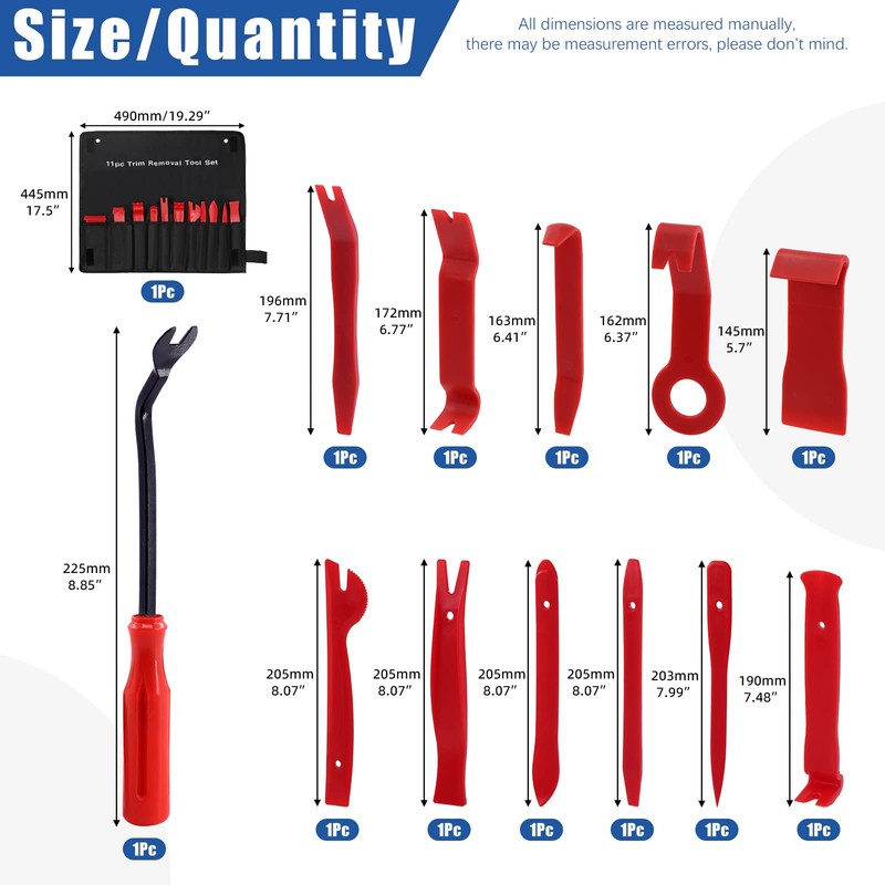 Glarks 12Pcs Auto Trim Removal Tool Kit, Universal Car Panel