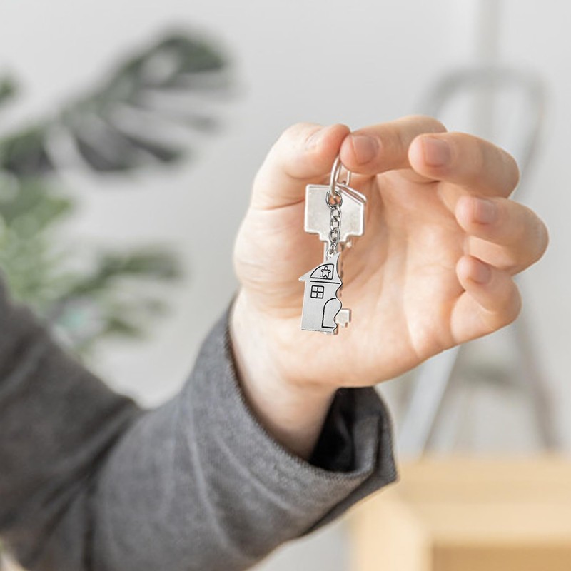 1 Pair House Keychains, Couple Keychains, Puzzle Keychains, Creative Keychains,