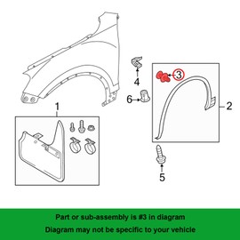OAUTOO 20Sets Upper Door Cover Scuff Protection Moulding Clip Kit for VW 3C0-853-585 3C0-853-586