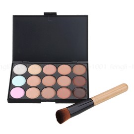 Boolavard® TM 15 Colour Concealer Palette Kit Free Brush Face Makeup Contour Cream
