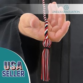 Endea Graduation Single Honor Cord Three-Color (Black/Red/White)