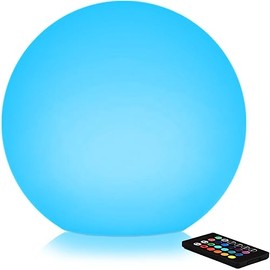 10-in LED Ball Light Globe Orb Light for Kid, Rechargeable Dimmable RGB Color Changing Orb Night Light Mood Lamp w/Remote