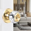 LOQRON Crystal Door Knobs with Lock and Keys with Privacy