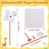 Simgoing 800 Pcs DIY Paper Pinwheels for Kids Bulk White