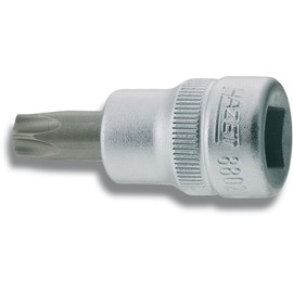 HAZET Torx Bit Socket 8802-T40 Double Side Width: 0.3 inches (6.65 mm) x Insertion Angle: 0.37 inches (9.5 mm) x Total Length: 1.7 inches (43.5 mm), 1 piece