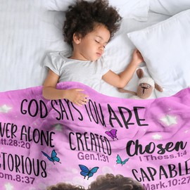 OIIJZzy Black Girl Blanket for Kids, African American Girl Blanket, Black Girl Magic Blanket for Baby Toddler, Afro Melanin Throw Blanket for Sofa Bedroom Birthday Gift Decor 60"X50"