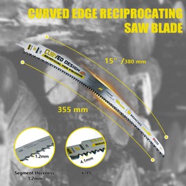 Japanese Teeth Reciprocating Saw Blades Wood Pruning (3, 15in)