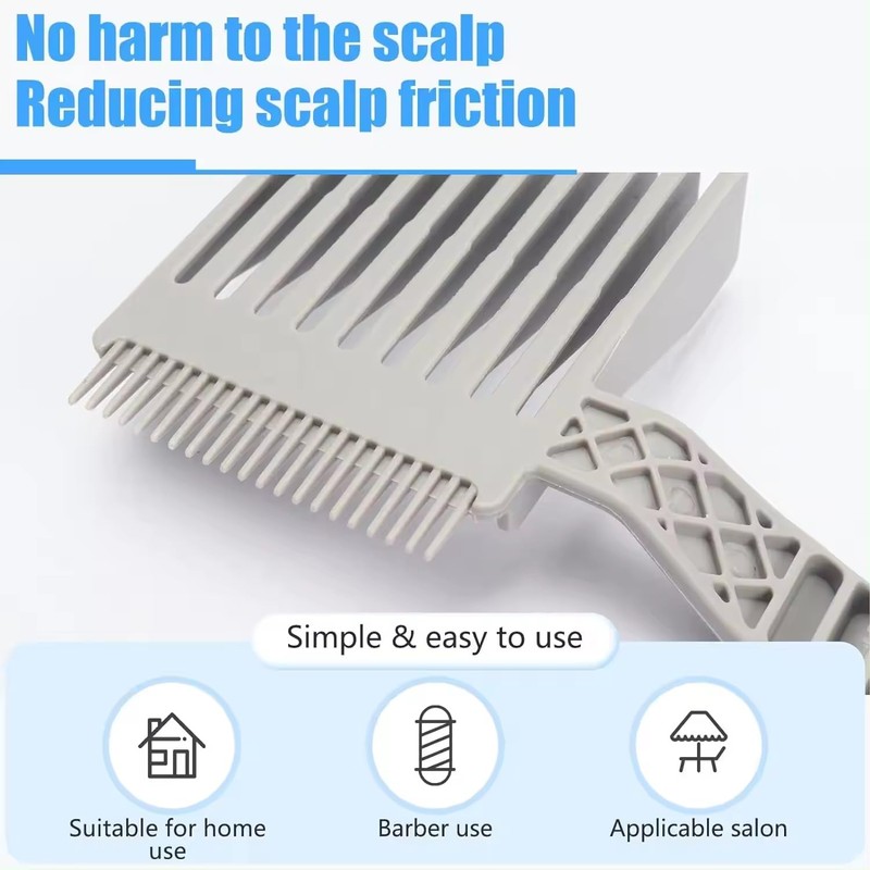Fade Combs Tool for Men's,2pcs Curved Positioning Flat Top Hair