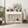 Entryway Table with Drawers Narrow Accent Sofa Table with Storage