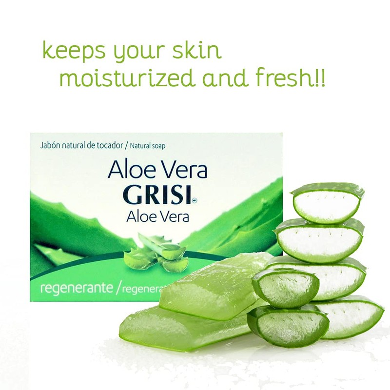 Grisi Aloe Vera Hydrating Soap Bar 3.5 Oz (Pack of